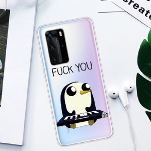 Hülle Für Huawei P40 Pro Anti-Sturz Pinguin-klavier