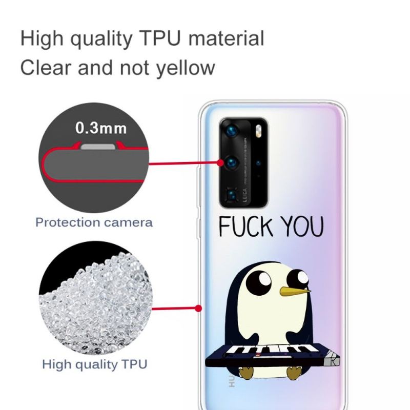 Hülle Für Huawei P40 Pro Anti-Sturz Pinguin-klavier