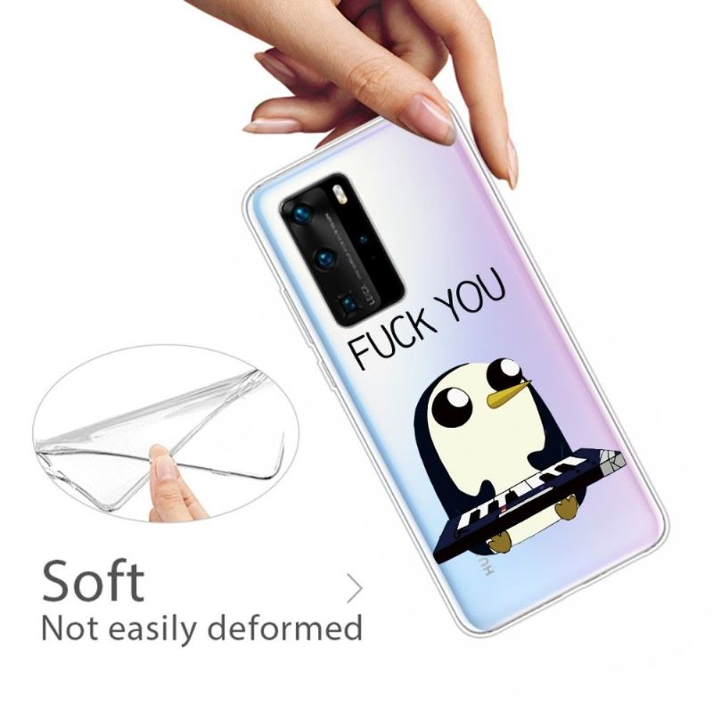 Hülle Für Huawei P40 Pro Anti-Sturz Pinguin-klavier