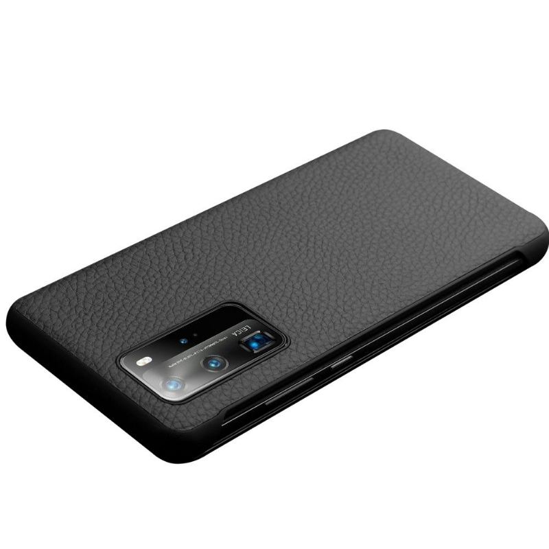 Lederhüllen Für Huawei P40 Pro Flip Case Lederfenster