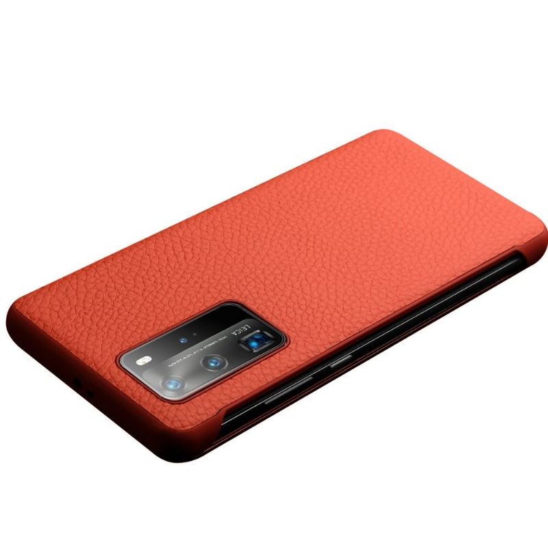 Lederhüllen Für Huawei P40 Pro Flip Case Lederfenster