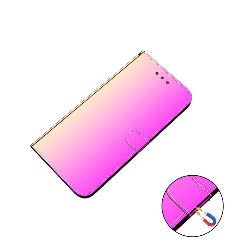 Lederhüllen Für Huawei P40 Pro Kunstleder Spiegeleffekt - Pink