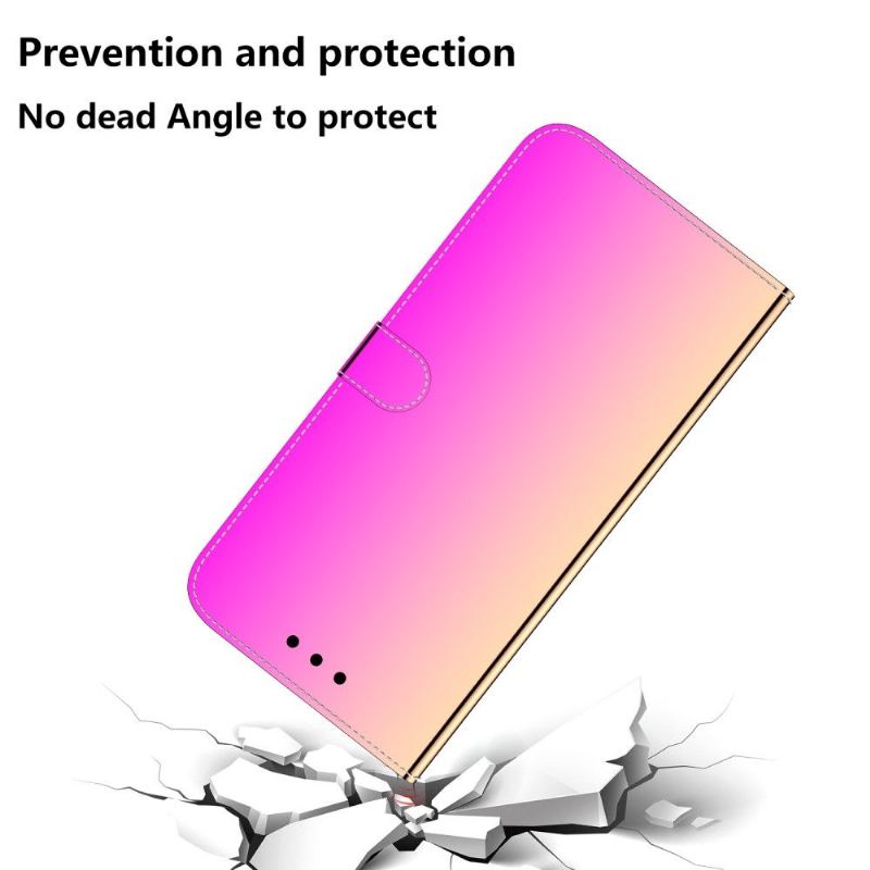 Lederhüllen Für Huawei P40 Pro Kunstleder Spiegeleffekt - Pink