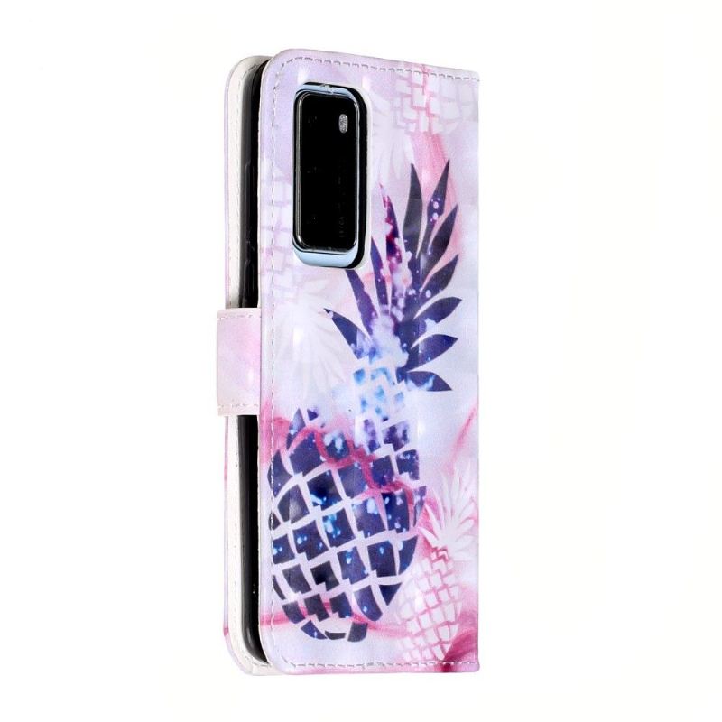 Lederhüllen Für Huawei P40 Pro Schutzhülle Mosaik Ananas