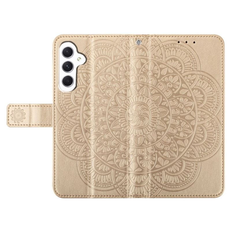 Lederhüllen Für Samsung Galaxy A16 5g Mandala-design Mit Schlüsselband