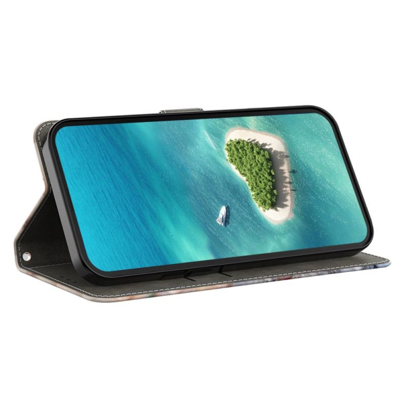 Lederhüllen Samsung Galaxy A16 5g Blumen Und Fische