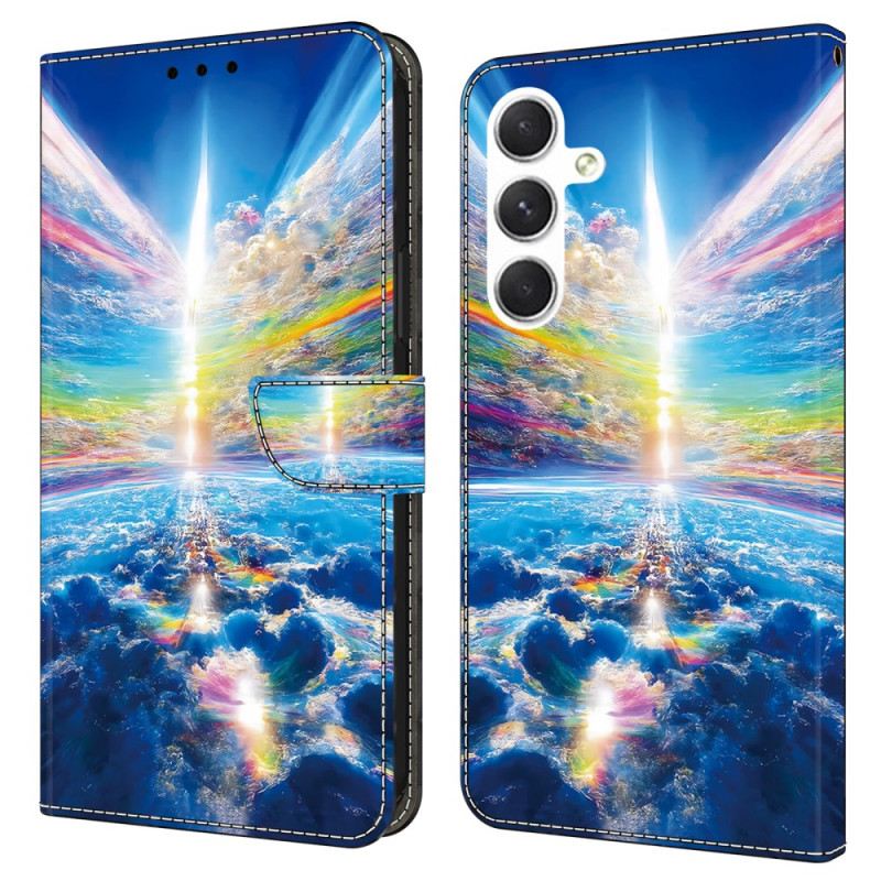 Lederhüllen Samsung Galaxy A16 5g Handyhülle Bunter Himmel