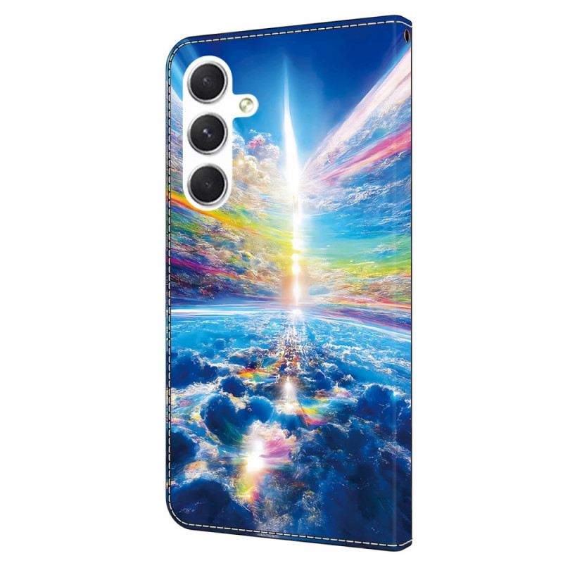 Lederhüllen Samsung Galaxy A16 5g Handyhülle Bunter Himmel