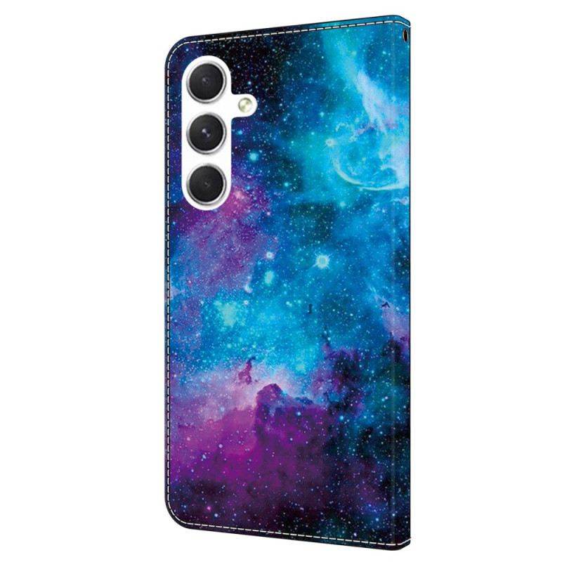 Lederhüllen Samsung Galaxy A16 5g Handyhülle Kosmischer Himmel