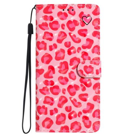 Lederhüllen Samsung Galaxy A16 5g Handyhülle Rosa Leopard