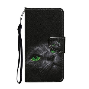 Lederhüllen Samsung Galaxy A16 5g Handyhülle Schwarze Katze