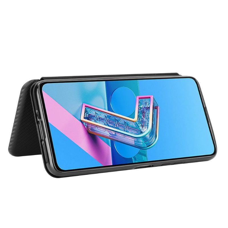 Flip Case Für Asus Zenfone 7 / Zenfone 7 Pro Kohlefaser-effekt