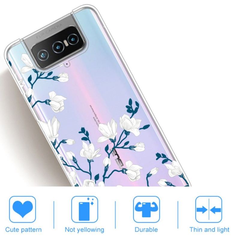 Hülle Für Asus Zenfone 7 / Zenfone 7 Pro Weiße Blumen