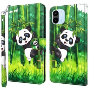 Flip Case Für Xiaomi Redmi A1 Panda Und Bambus