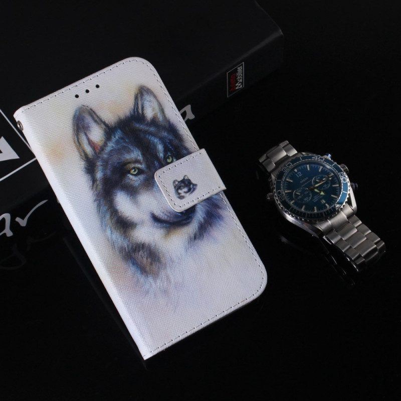 Lederhüllen Für Xiaomi Redmi A1 Aquarell-wolf