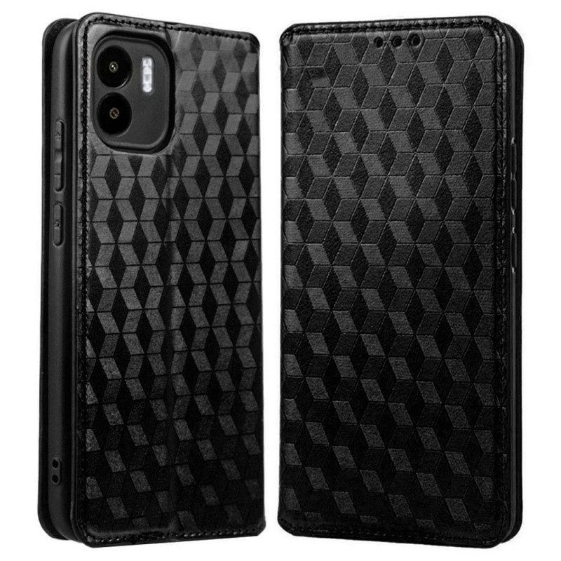 Schutzhülle Für Xiaomi Redmi A1 Flip Case 3d-würfel-ledereffekt