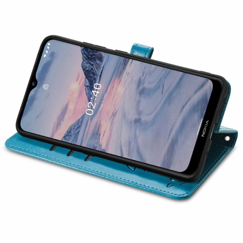 Flip Case Für Nokia 2.4 Tierprägung In Lederoptik