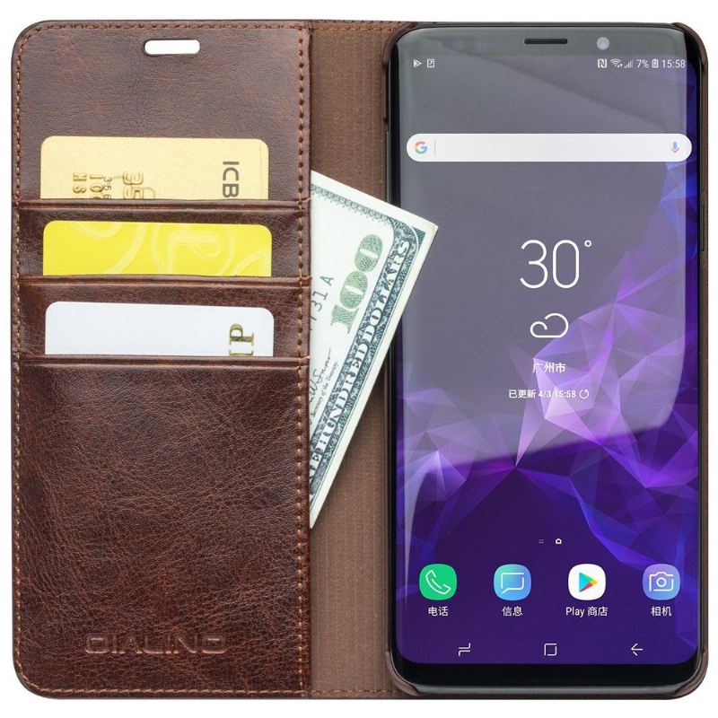 Case Für Samsung Galaxy S9 Plus Schutzhülle Kartenetui Aus Echtem Leder