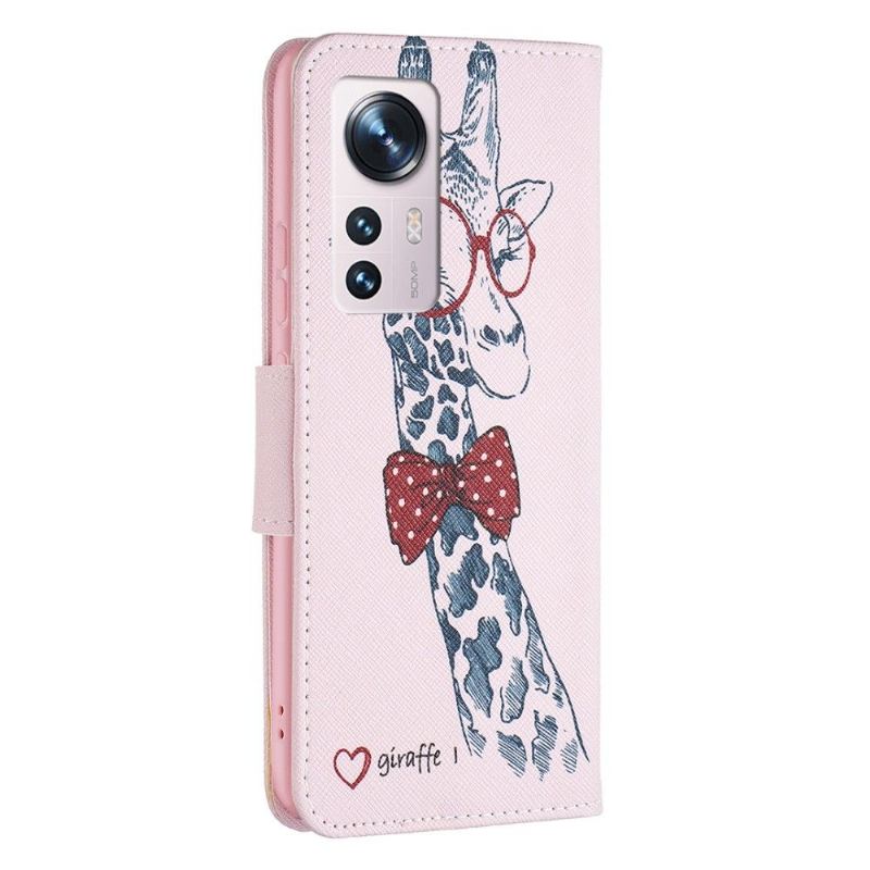 Flip Case Für Xiaomi 12 Giraffe Mit Brille