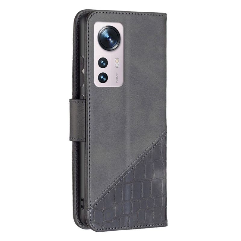 Flip Case Für Xiaomi 12 Lederoptik In Kroko-optik