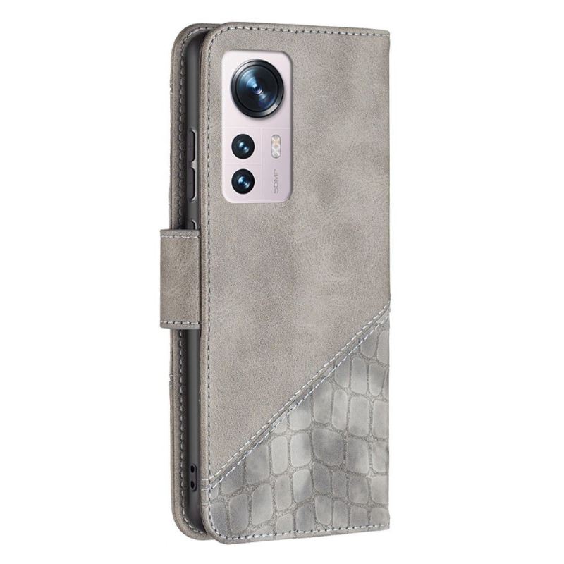 Flip Case Für Xiaomi 12 Lederoptik In Kroko-optik