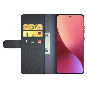 Flip Case Für Xiaomi 12 Premium-leder