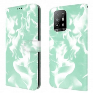 Flip Case Für Oppo A94 5G Abstraktes Muster