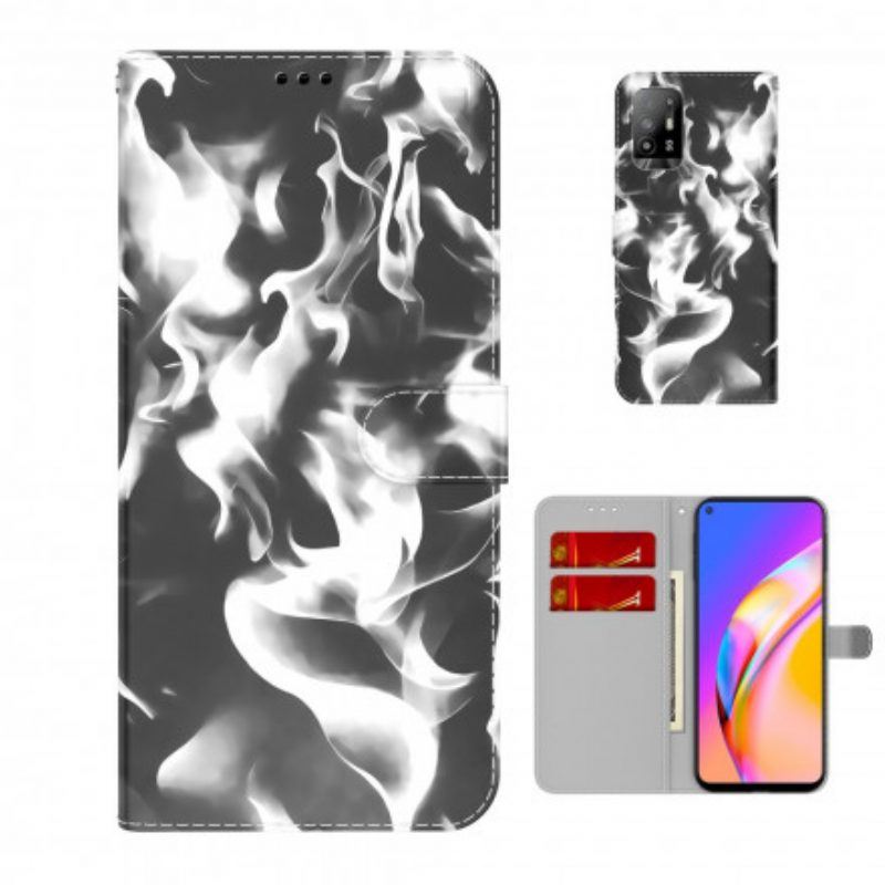 Flip Case Für Oppo A94 5G Abstraktes Muster