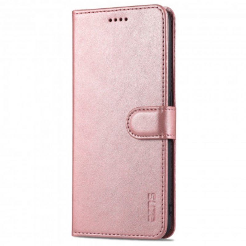 Flip Case Für Oppo A94 5G Azns Ledereffekt