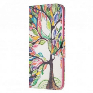 Flip Case Für Oppo A94 5G Bunter Baum