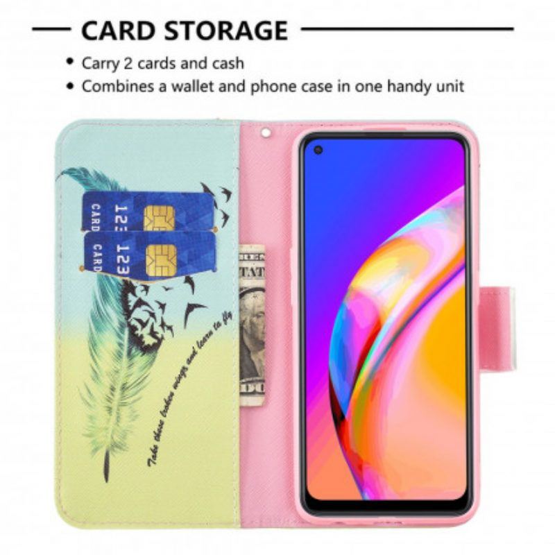 Flip Case Für Oppo A94 5G Fliegen Lernen