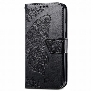 Flip Case Für Oppo A94 5G Geprägter Schmetterling