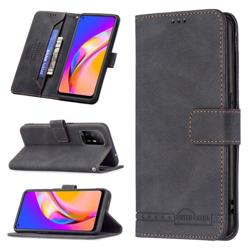 Flip Case Für Oppo A94 5G Kunstleder