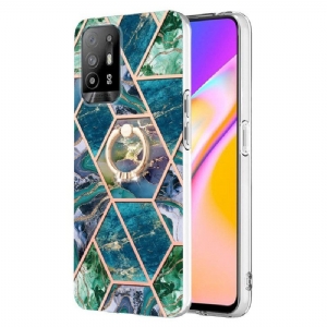 Handyhülle Für Oppo A94 5G Geometrischer Marmor Mit Ring