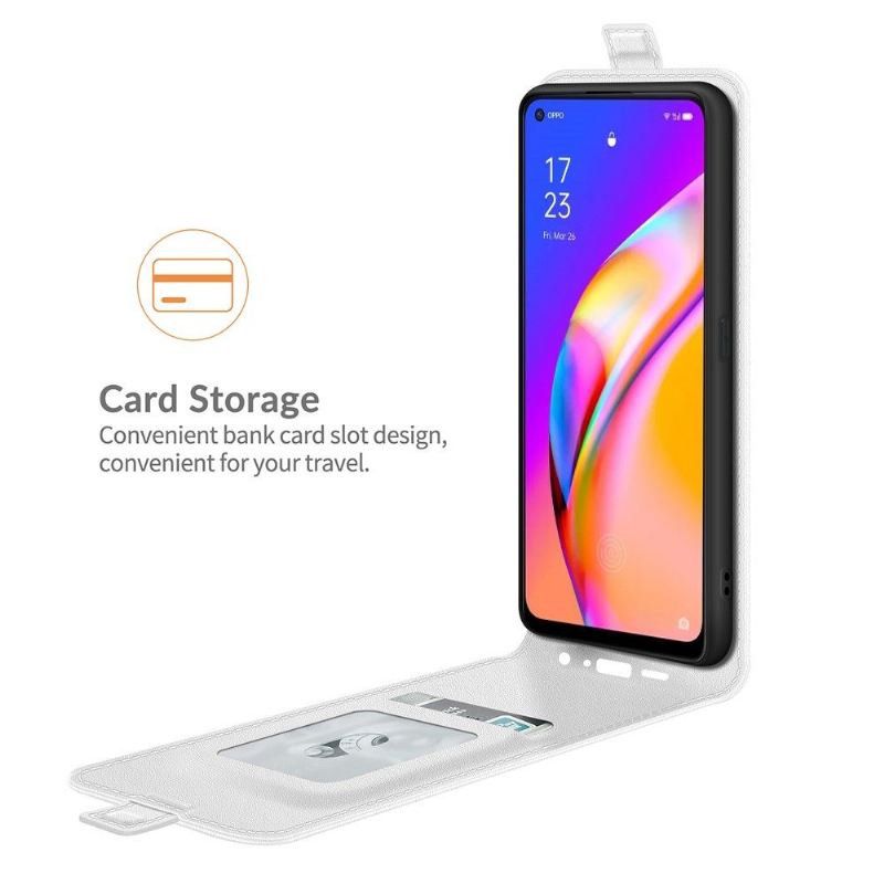 Lederhüllen Für Oppo A94 5G Anti-Sturz Flip Case Vertikales Kunstleder