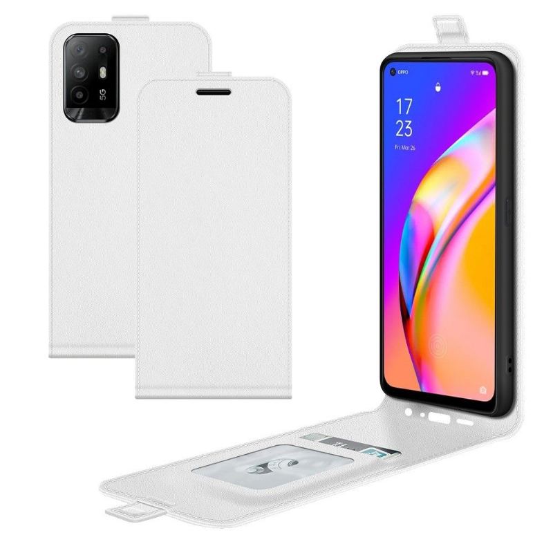 Lederhüllen Für Oppo A94 5G Anti-Sturz Flip Case Vertikales Kunstleder