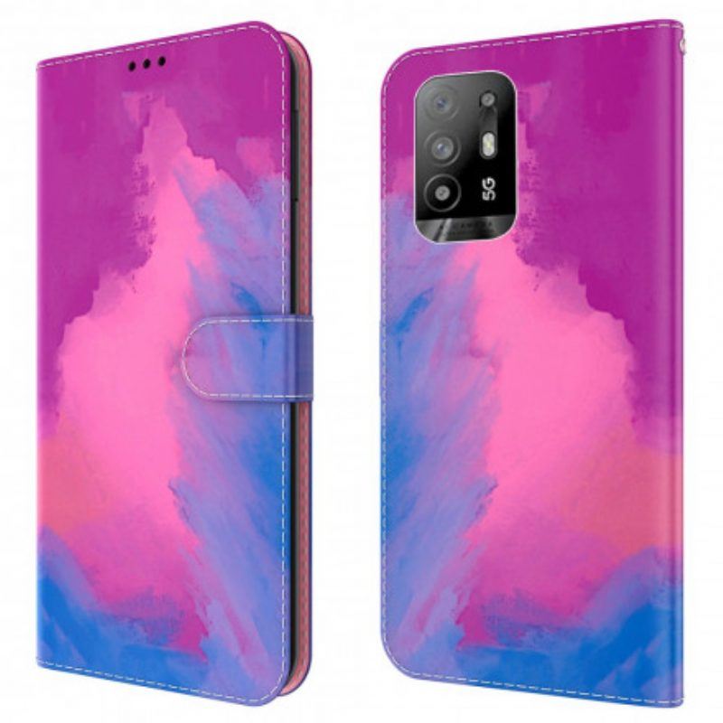 Lederhüllen Für Oppo A94 5G Aquarell