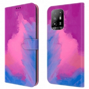 Lederhüllen Für Oppo A94 5G Aquarell