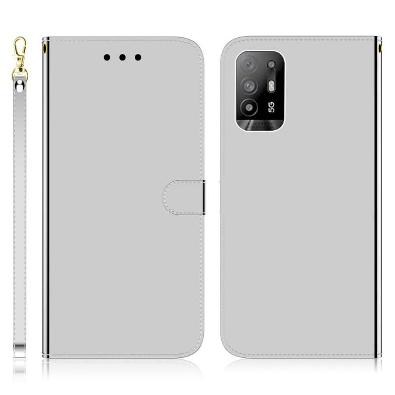 Lederhüllen Für Oppo A94 5G Kunstleder Spiegeleffekt