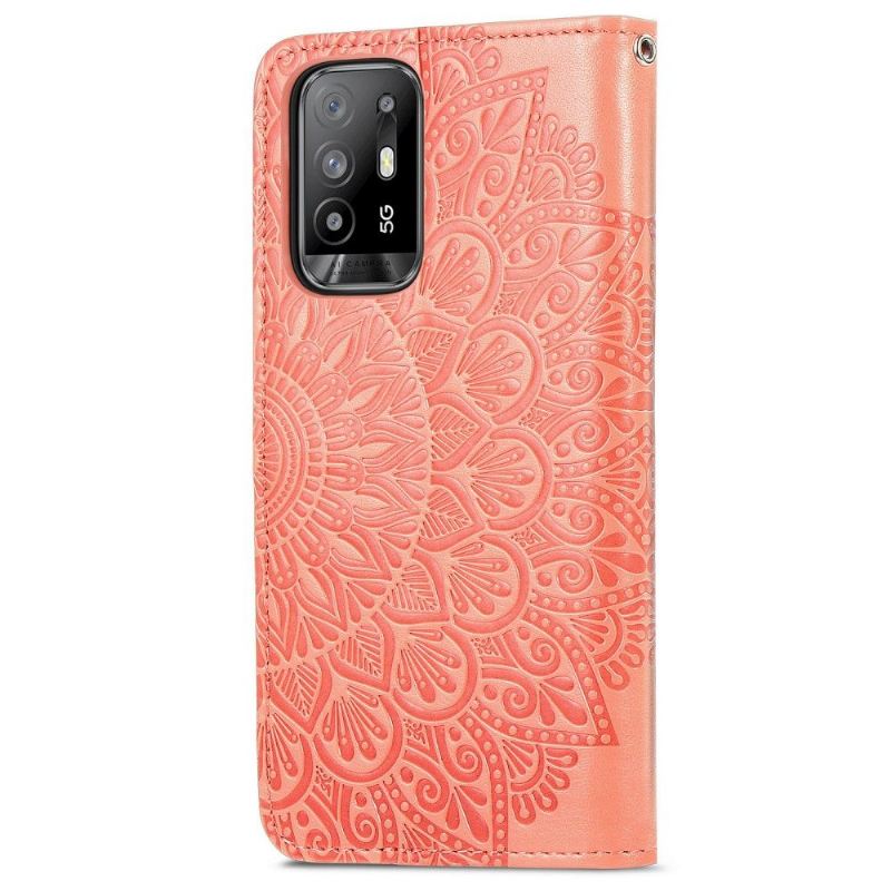 Lederhüllen Für Oppo A94 5G Mandala-blatt