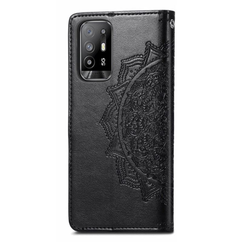 Lederhüllen Für Oppo A94 5G Mandala-relief Aus Kunstleder