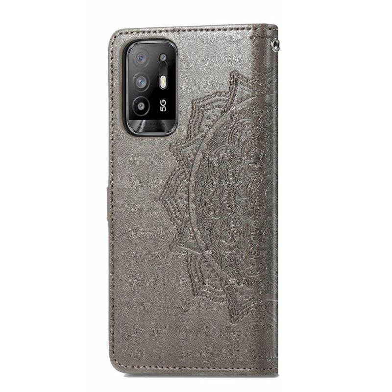 Lederhüllen Für Oppo A94 5G Mandala-relief Aus Kunstleder