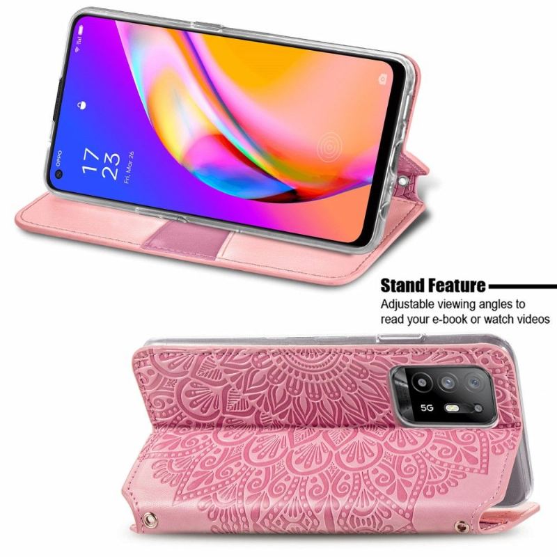 Lederhüllen Für Oppo A94 5G Schicke Mandala Kunstleder