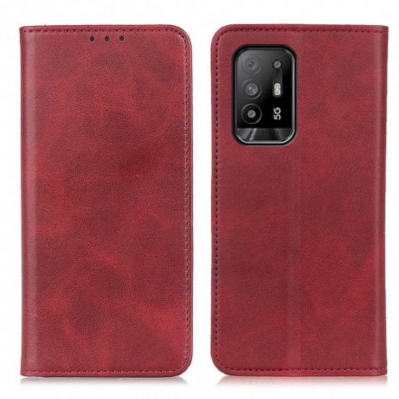 Schutzhülle Für Oppo A94 5G Flip Case Elegantes Spaltleder