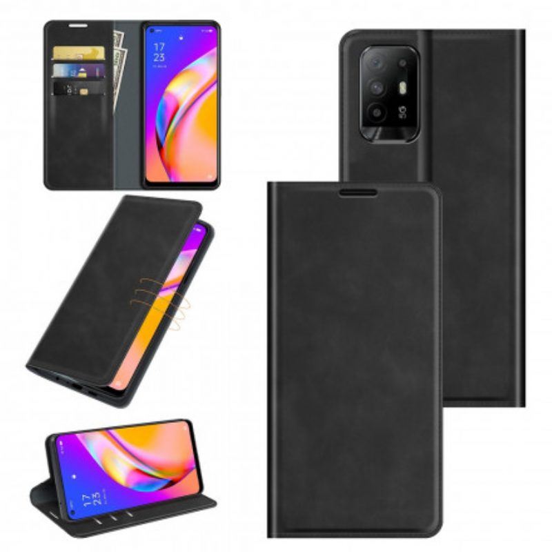 Schutzhülle Für Oppo A94 5G Flip Case Weicher Ledereffekt