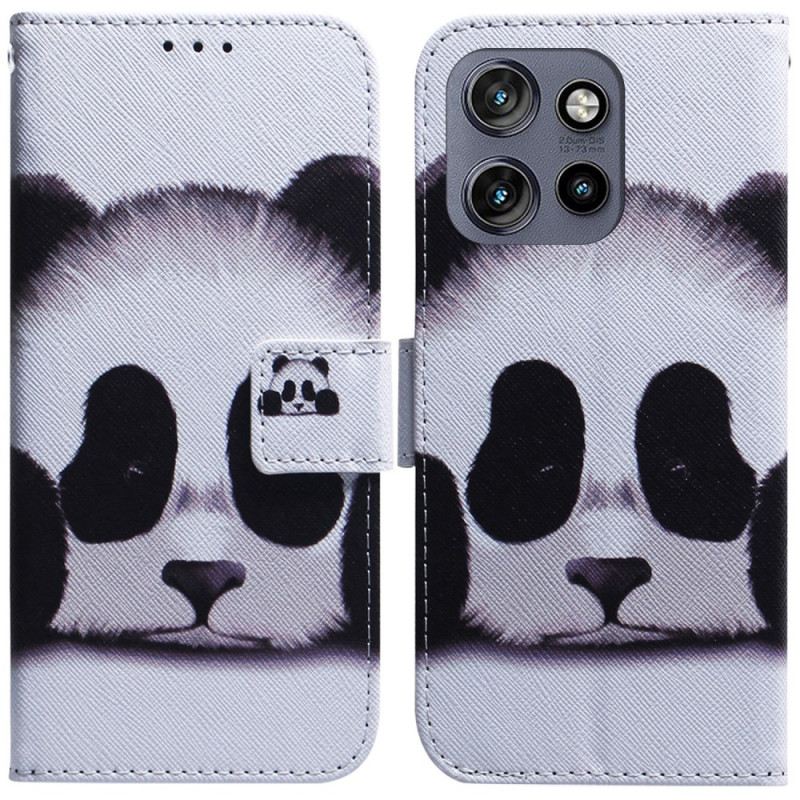 Lederhüllen Motorola Edge 50 Neo Panda