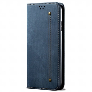 Flip Case Samsung Galaxy S24 Fe Jeansstoff