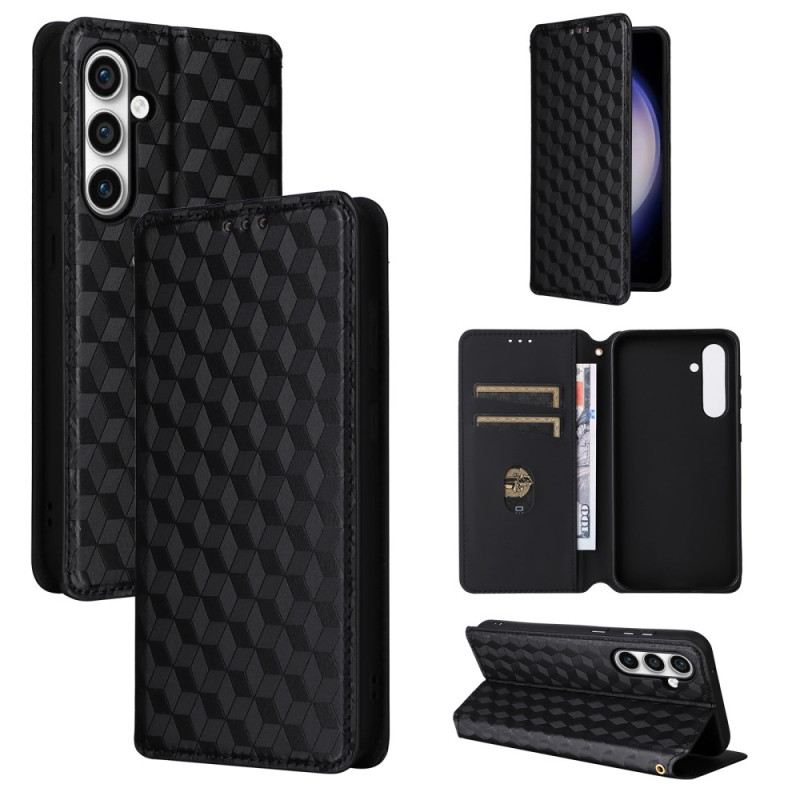 Flip Case Samsung Galaxy S24 Fe Rautenmuster