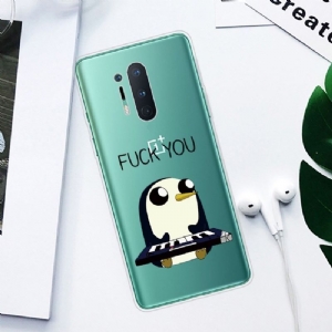 Handyhülle Für OnePlus 8 Pro Schutzhülle Pinguinklavier"fick Dich"