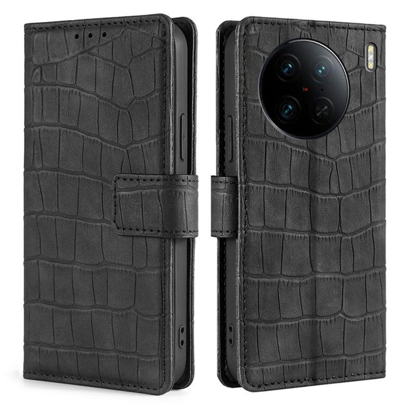 Flip Case Für Vivo X90 Pro Krokodil